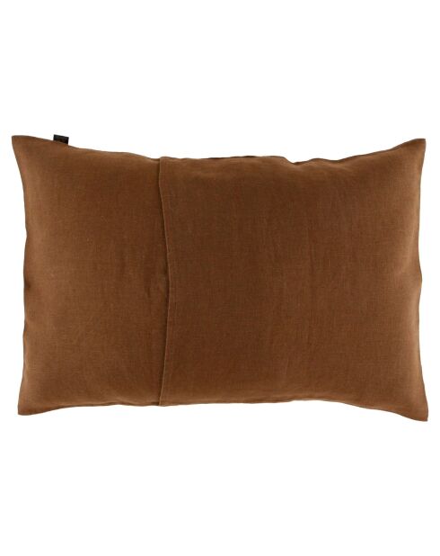 Housse de coussin 100% Lin Porticcio moka - 40x60 cm