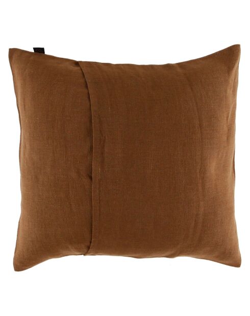 Housse de coussin 100% Lin Porticcio moka - 45x45 cm