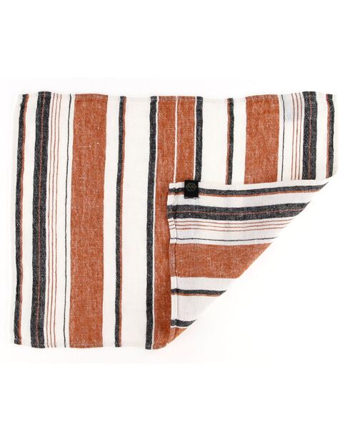 6 Sets de table en Lin & Coton Ajaccio cuivre - 35x45 cm