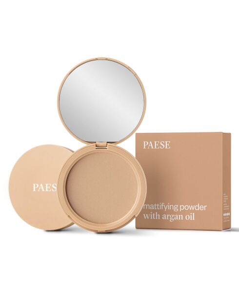 Poudre matifiante à l'huile d'argan 02 Light Beige - 8 g