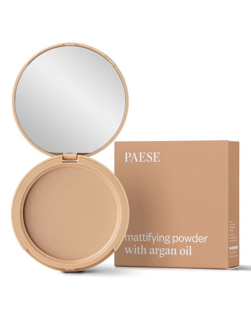 Poudre matifiante à l'huile d'argan 02 Light Beige - 8 g