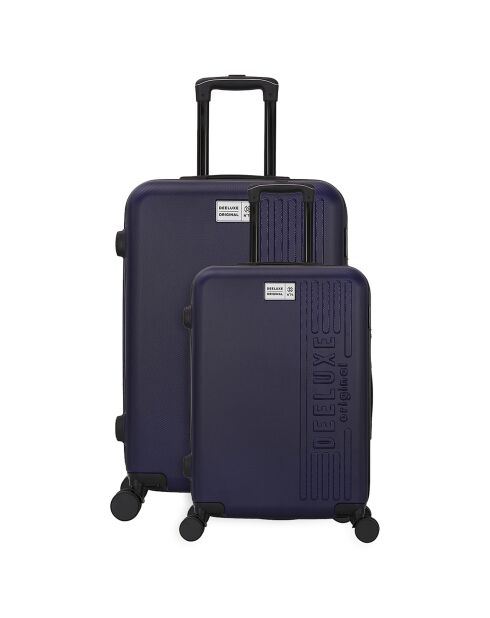 2 Valises City 75/55 cm bleu marine