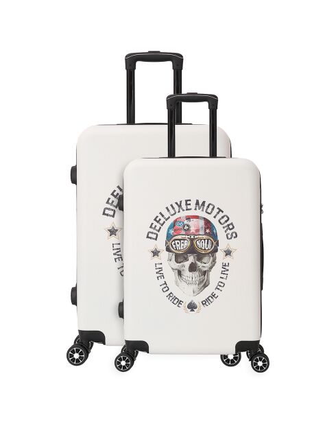 2 Valises Free 75/65 cm blanches