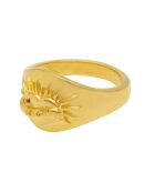 Bague Medaille Coeurc en Laiton doré