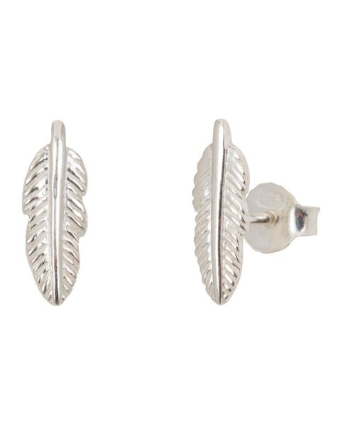 Boucles d'oreilles Tatoo Plume en argent