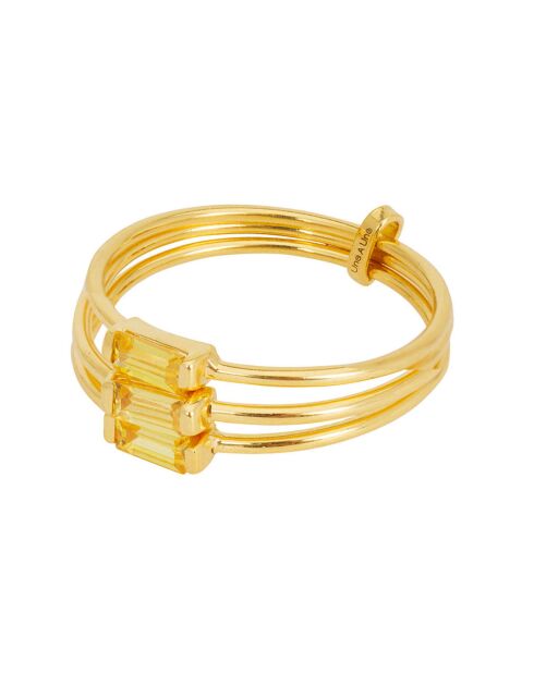 Bague Crystal Triple Citrine