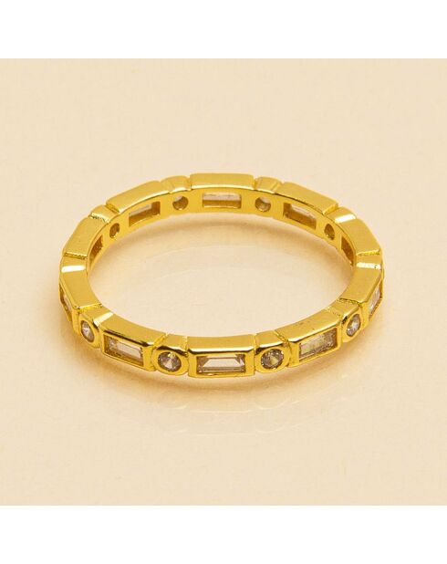 Bague Crystal Fine en Laiton doré