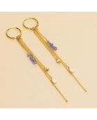 Boucles d'oreilles Pacific Tanzanite & Agate blanhe