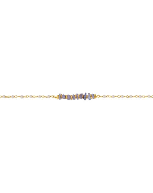 Bracelet Inde Chipsy Tanzanite & Agate blanche