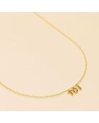 Collier Tatoo Toi Zircon en Laiton doré