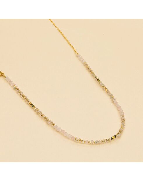 Sautoir Pacific Quartz Rose