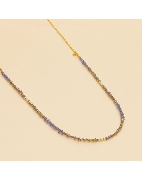 Sautoir Pacific Tanzanite & Opale blanche