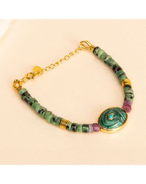 Bracelet Kenya Rubis Zoisite