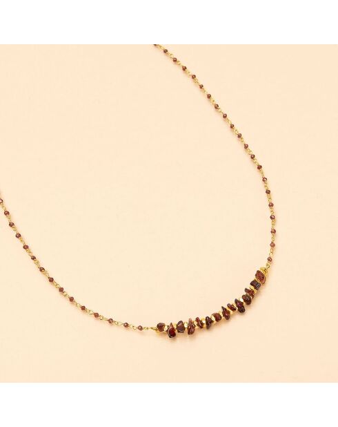 Collier Inde Chipsy Grenat