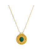 Collier Medaille Tribal Malachite