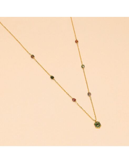 Sautoirs Gatsby Multi Pierres vert