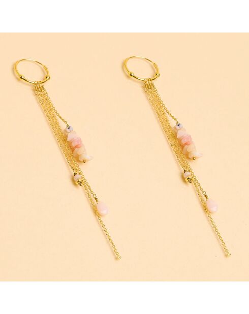 Boucles d'oreilles Pacific Opale rose