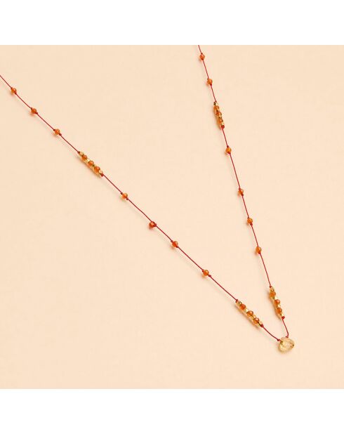 Collier Long Pondy Citrine