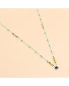 Collier Long Pondy Turquoise