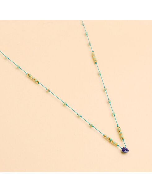Collier Long Pondy Turquoise