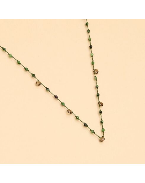 Collier Pondy Rubis Zoisite
