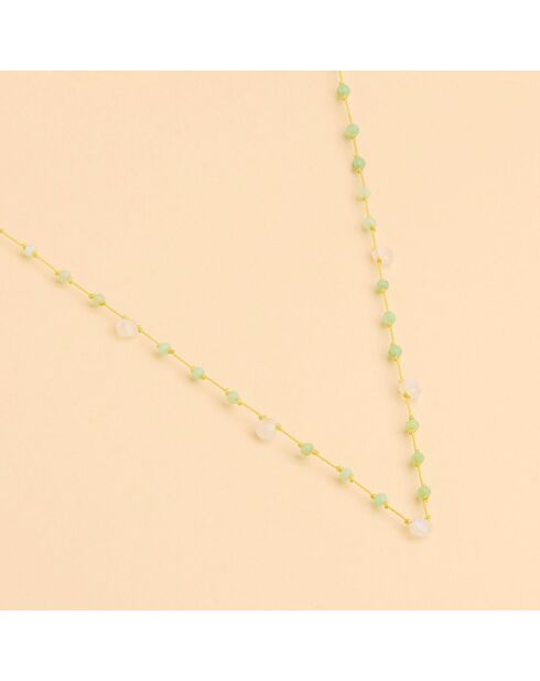 Collier Pondy Lime Chrysoprase & Pierre de Lune
