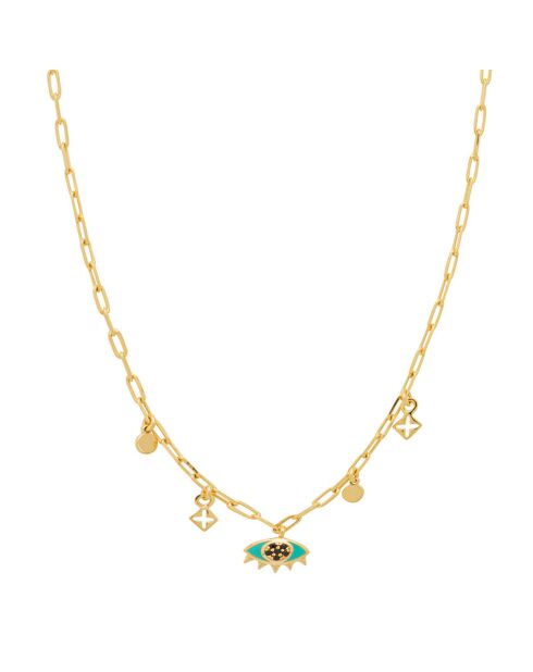 Collier Pampilles Oeil Turquoise
