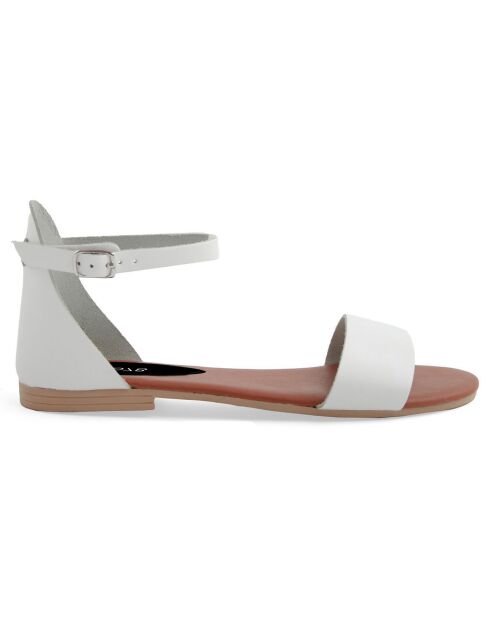 Sandales en Cuir Alba blanches