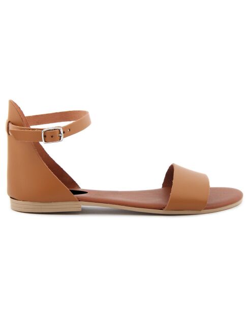 Sandales en Cuir Alba cognac