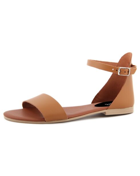 Sandales en Cuir Alba cognac