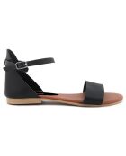 Sandales en Cuir Alba noires