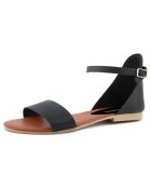 Sandales en Cuir Alba noires
