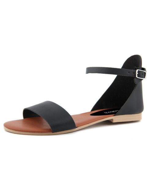 Sandales en Cuir Alba noires