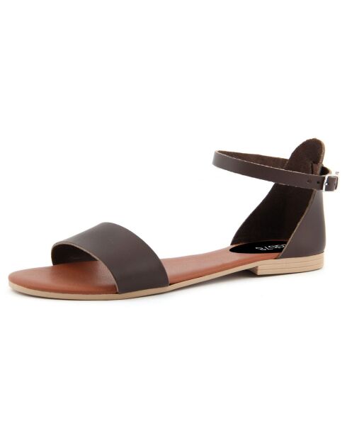 Sandales en Cuir Alba marron