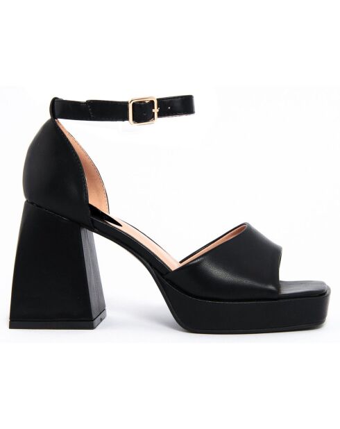 Sandales Louane noires - Talon 8 cm