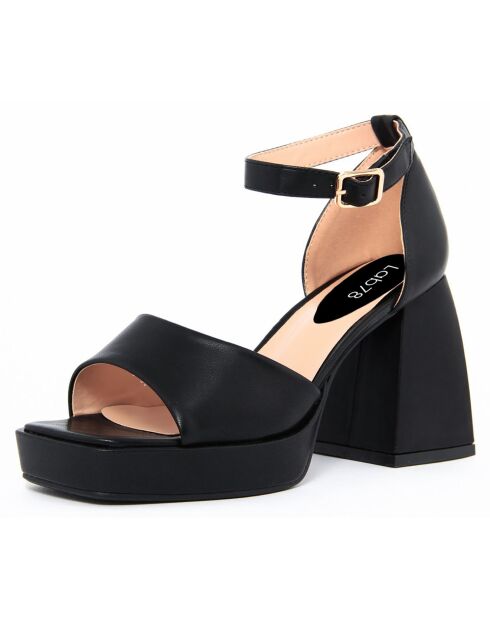 Sandales Louane noires - Talon 8 cm