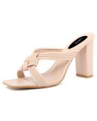 Mules Josepha beiges - Talon 7 cm