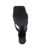 Mules Josepha noires - Talon 7 cm