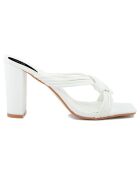 Mules Josepha blanches - Talon 7 cm