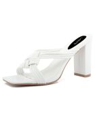 Mules Josepha blanches - Talon 7 cm