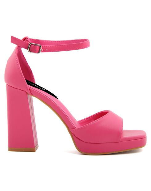Sandales Clara fuchsia - Talon 10 cm
