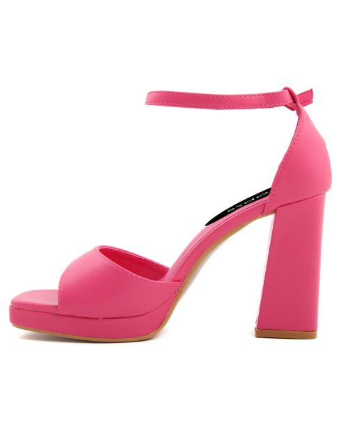 Sandales Clara fuchsia - Talon 10 cm