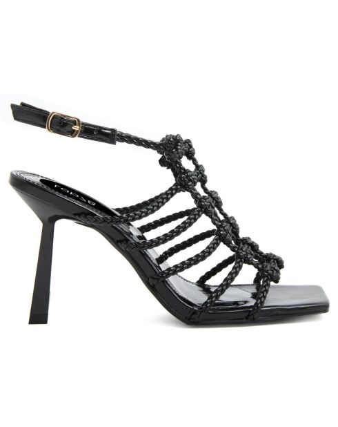 Sandales Sarra noires - Talon 10 cm