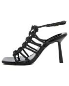 Sandales Sarra noires - Talon 10 cm