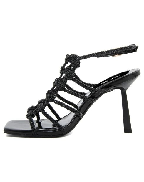 Sandales Sarra noires - Talon 10 cm