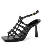 Sandales Sarra noires - Talon 10 cm
