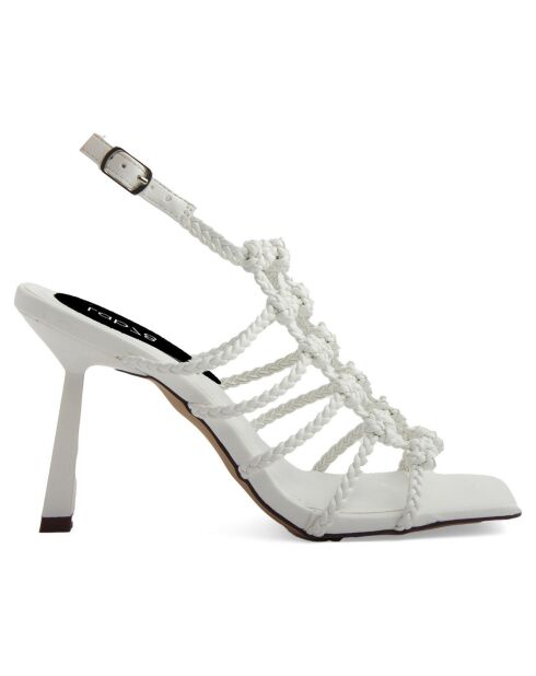 Sandales Sarra blanches - Talon 10 cm