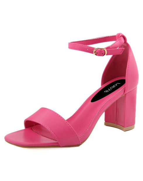Sandales Julie fuchsia - Talon 7 cm
