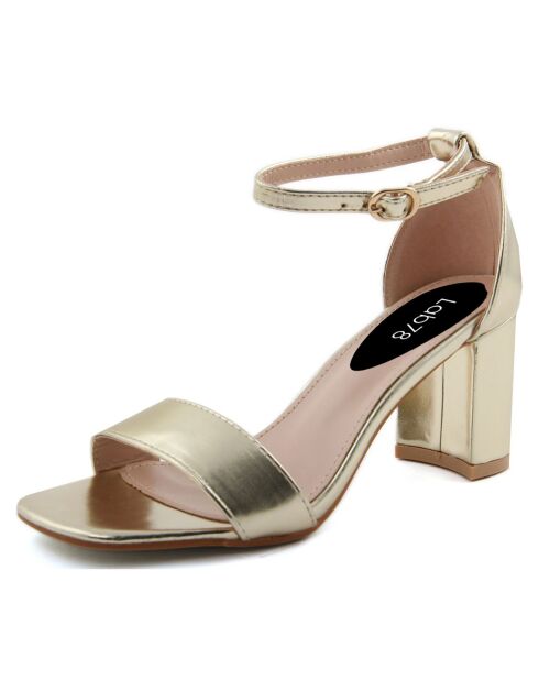 Sandales Julie dorées - Talon 7 cm