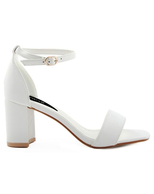 Sandales Julie blanches - Talon 7 cm